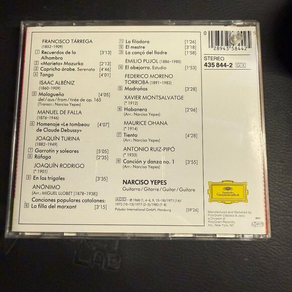 Narciso Yepes Guitarra Española CD Deutsche Grammophon TESTED - Picture 2 of 2